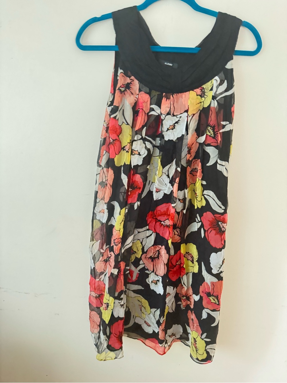 🌺 NWT Alfani 100% Silk Floral Sleeveless Dress Size 6 🌺